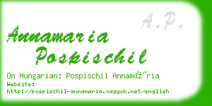 annamaria pospischil business card